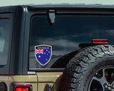 Australia flag Shield shape decal car bumper window sticker set of 2,  SH004