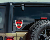 Austria flag Shield shape decal car bumper window sticker set of 2,  SH005