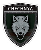 Chechnya Chechen flag Shield shape decal car bumper window sticker set of 2,  SH014