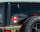 Canada flag Shield shape decal car bumper window sticker set of 2,  SH011