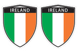 Ireland Irish flag Shield shape decal car bumper window sticker set of 2,  SH027