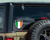 Ireland Irish flag Shield shape decal car bumper window sticker set of 2,  SH027