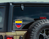 Venezuela Flag Shield shape decal car bumper window sticker set of 2,  SH059