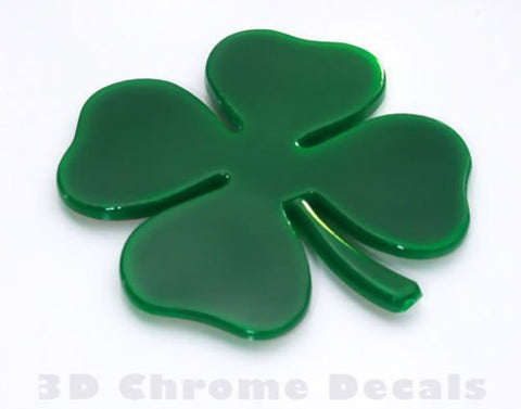 Clover 4 Leaf Irish Plastic Car Auto Decal Sticker shamrock ireland symbol