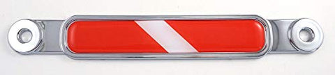 Diver Dive Flag Chrome Emblem Screw On car License Plate Decal Badge