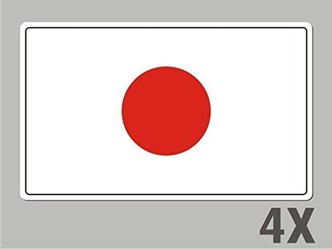 4 Japan stickers flag decal bumper car bike laptop .. emblem vinyl FL033