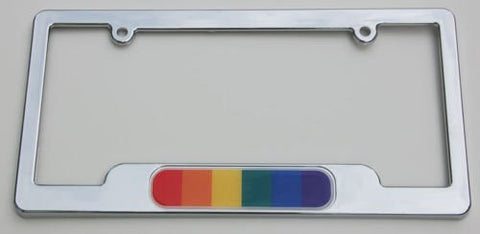 Pride Gay Lesbian Chrome plated ABS License Plate Frame 3D Emblem Free caps