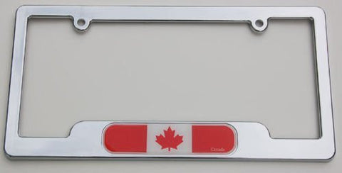 Car Chrome Decals LPFC037 Canada Chrome License Plate Frame Canadian 3D Decal