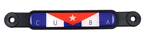 Cuba Cuban Flag Screw On License Plate Emblem Car Decal Badge
