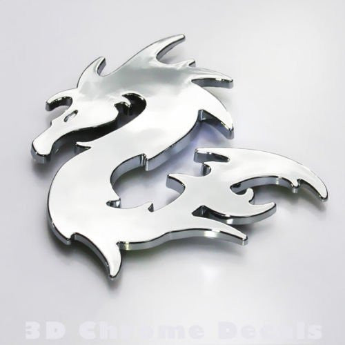 Chinese Dragon Car Auto Bike 3D chrome decal sticker badge 3D sticker