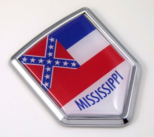 Mississippi MS USA State Flag Car Chrome Emblem Decal Sticker bike laptop boat 3dd Sticker badge