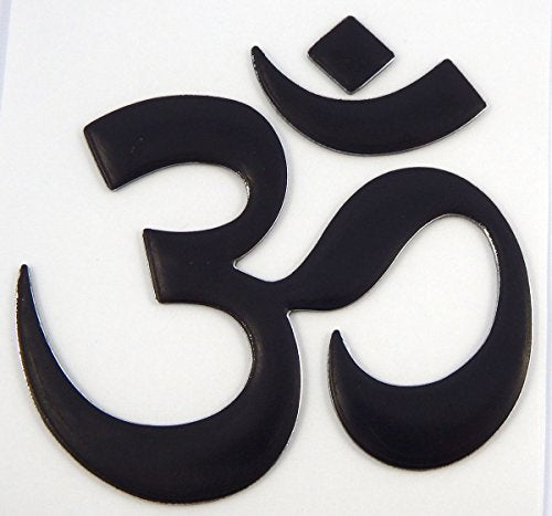 Aum Om Yoga Black Decal Emblem 3D Sticker for car Bike 2.5" Flexible