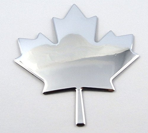 Maple Leaf Canada Chrome Finish Decal Emblem 3D Sticker car Bike 2.7" Flexible
