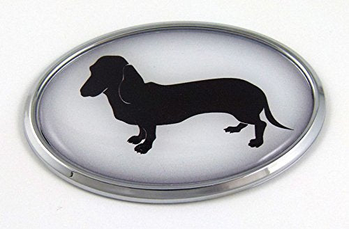 Deschaund Dog 3D Chrome Emblem Pet Decal Car Auto Bike Truck Sticker