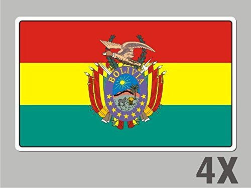 4 Bolivia stickers flag decal bumper car bike emblem vinyl FL008