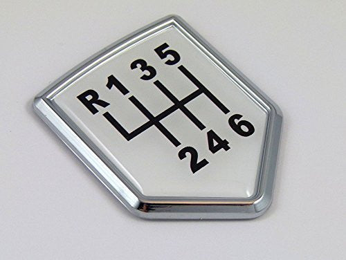 gear sticker for car Shift stick Decal 6 speed Car Chrome Emblem Sticker badge – Car Chrome Decals