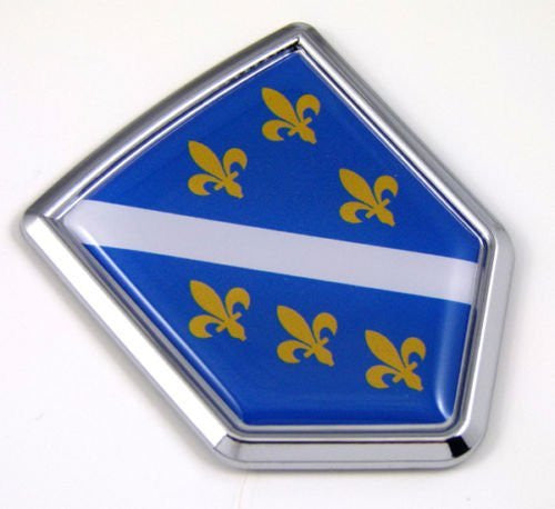 Car Chrome Decals CBSHD027A Bosnia Old style Bosnian Flag Car Chrome Emblem 3D Decal bumper Sticker