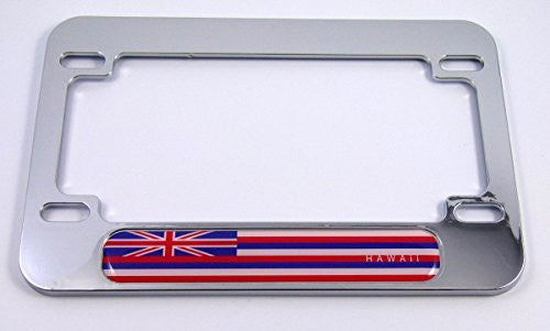 Hawaii flag Motorcycle Bike ABS Chrome Plated License Plate Frame Hawaiian