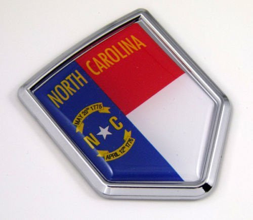North Carolina NC USA State Flag Car Chrome Emblem Decal Sticker bike laptop boat 3dd Sticker badge