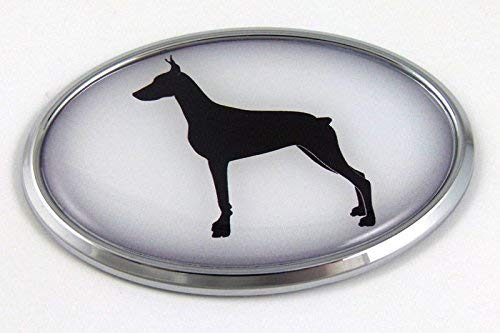 Doberman Dog Breeds 3D Chrome Emblem Pet Decal Car Auto Bike Truck Sticker