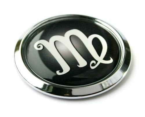 VIrgo Zodiac Symbol Chrome Emblem Car bike decal badge 3D Sticker