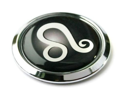 Leo Zodiac Symbol Chrome Emblem Car bike decal badge 3D Sticker