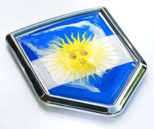 Car Chrome Decals CBSHD009 Argentina Flag Car Chrome Emblem 3D Decal Sticker