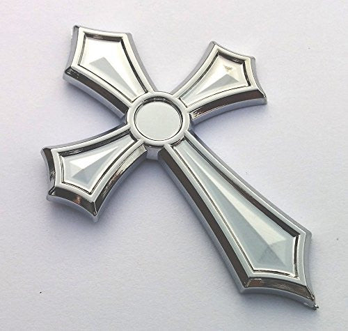 Christian Cross Jesus Cross car auto bike chrome emblem decal 3D sticker.