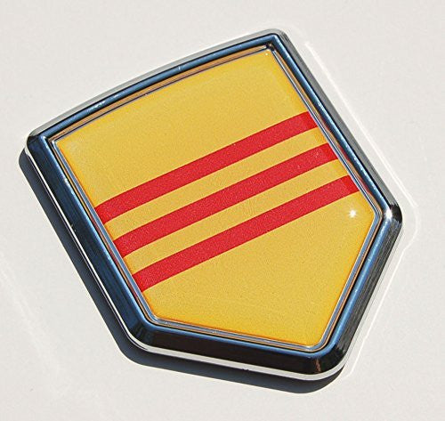Vietnam Flag Decal Car Chrome Emblem Sticker