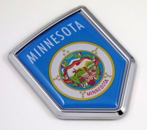 Minnesota MN USA State Flag Car Chrome Emblem Decal Sticker bike laptop boat 3dd Sticker badge