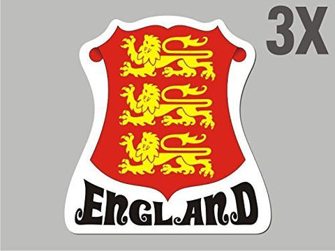 3 England shapes stickers flag crest decal bumper car bike emblem vinyl CN009