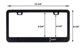 Jamaica Flag Black Carbon Fiber Look Metal Car License Plate Frame Holder