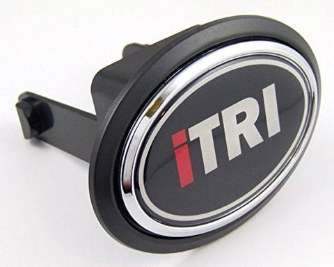 ITRI I TRI Triathlon runner Flag Hitch Cover cap 2" receiver black with chrome & dome