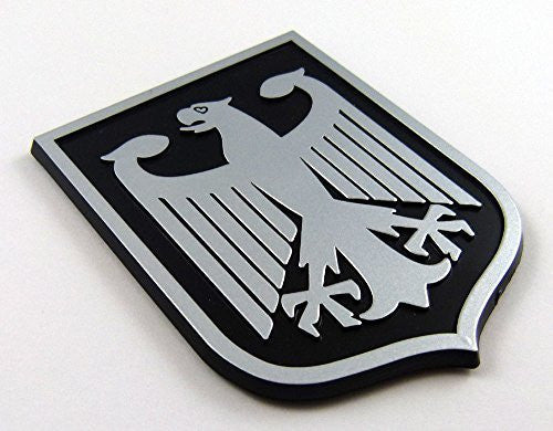 Deutschland Germany Black Silver plastic car emblem decal sticker