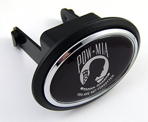 POW MIA war Vietnam Flag Hitch Cover cap 2" receiver black with chrome & dome