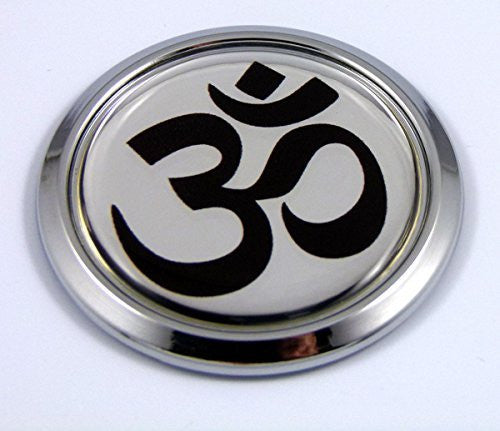 Aum Om Yoga Car Chrome Emblem Sticker Round decal 3D sticker