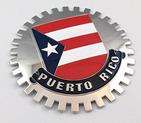 Puerto Rico Grille Badge for car Truck Grill Mount Puerto Rican Flag