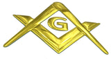 Mason Masonic Gold Color Decal Emblem 3D Sticker car Bike 2.5" Flexible