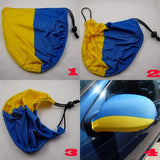 Mirror Flag Ukraine with Trident Tryzub Car Side Mirror Flag Covers Set of 2.