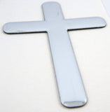 Jesus Cross Chrome Finish Decal Emblem 3D Sticker car Bike auto 2"x3"