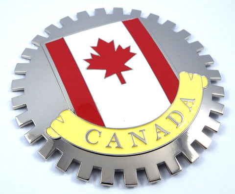 Canada Grille Badge for car Truck Grill Mount Canadian Flag Metal Chrome Plated