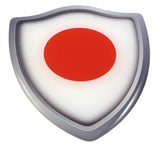 Japan Japanese Flag Shield Domed Decal 3D Look Emblem Resin car Sticker 2.6"x3"