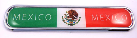Mexico Flag Chrome Emblem 3D auto Decal Sticker car Bike Boat 5.3"
