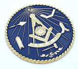 Mason Master Working Tools Gold/Blue Color Emblem Metal car Decal MAS24-BLU