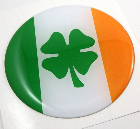 Ireland Irish Flag Round Domed Decal Emblem Car Bike 2.44"
