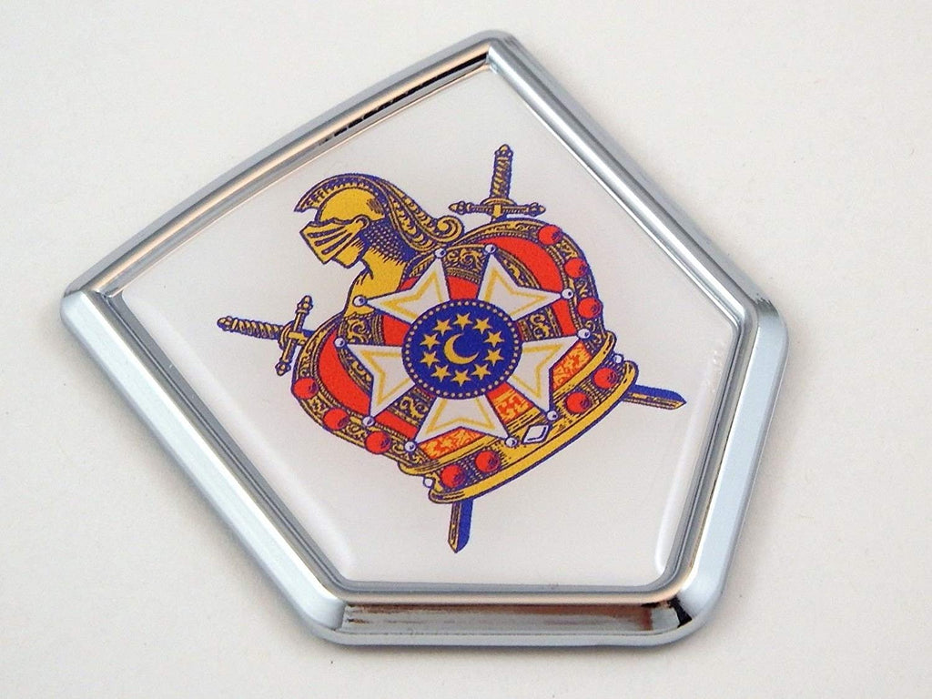 De Molay Masonic Demolay Decal Car Chrome Emblem Sticker Badge Crest Auto Bike