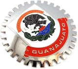 Guanajuato Mexico Grille Badge for car Truck Grill Mount Mexican Flag