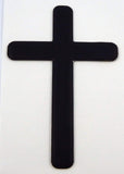 Jesus Cross Black Decal Emblem 3D Sticker car Bike auto 2"x3"