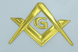Mason Masonic Gold Color Decal Emblem 3D Sticker car Bike 2.5" Flexible