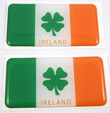 Ireland Irish Flag Domed Decal 3D Sticker Emblem 2.6" Set of 2 Decals